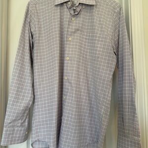 Peter Millar Men's Plaid Shirt - Red and White